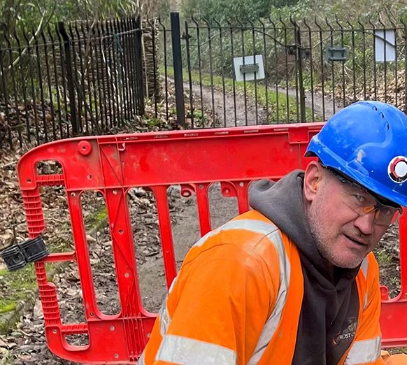 J Frost Civils supervisor on site